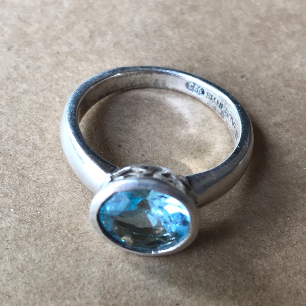 METALSMITH Blue Topaz Sterling Silver ring
